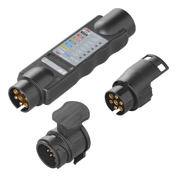 Steckertester 7-polig 12V Set mit 2 Adapter im Blister