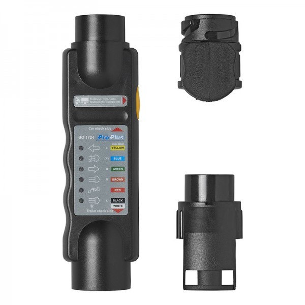 Steckertester 7-polig 12V Set mit 2 Adapter im Blister